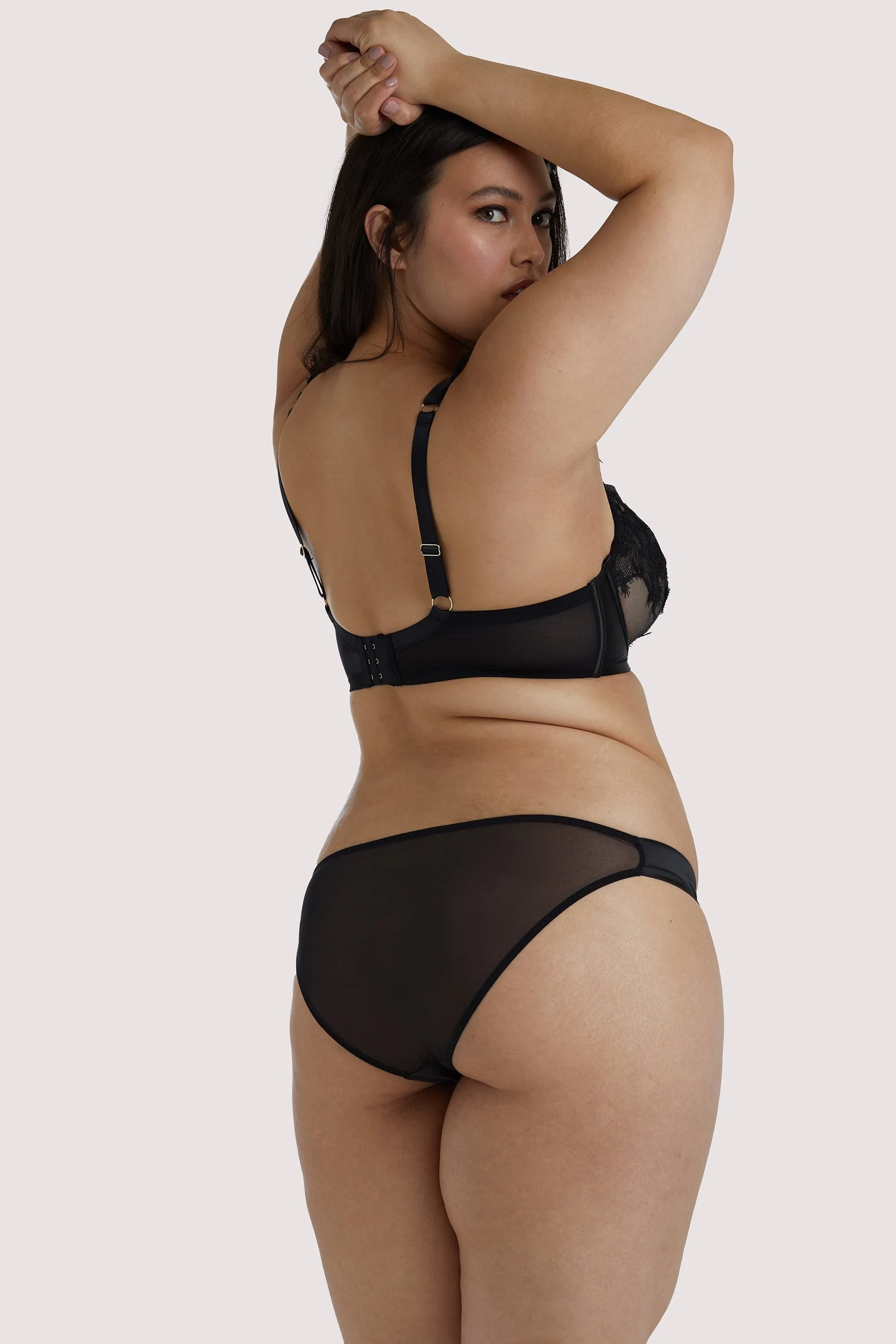 Anneliese Black Lace Brazilian Brief