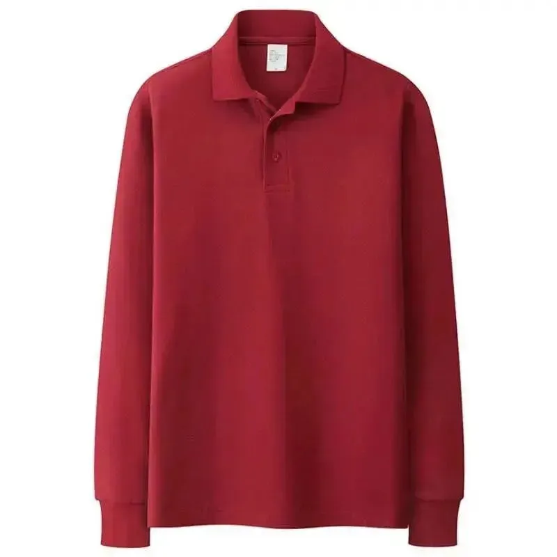 Autumn Solid Men Polos Shirts