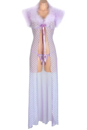 Crme Chantilly Fleur Long Robe