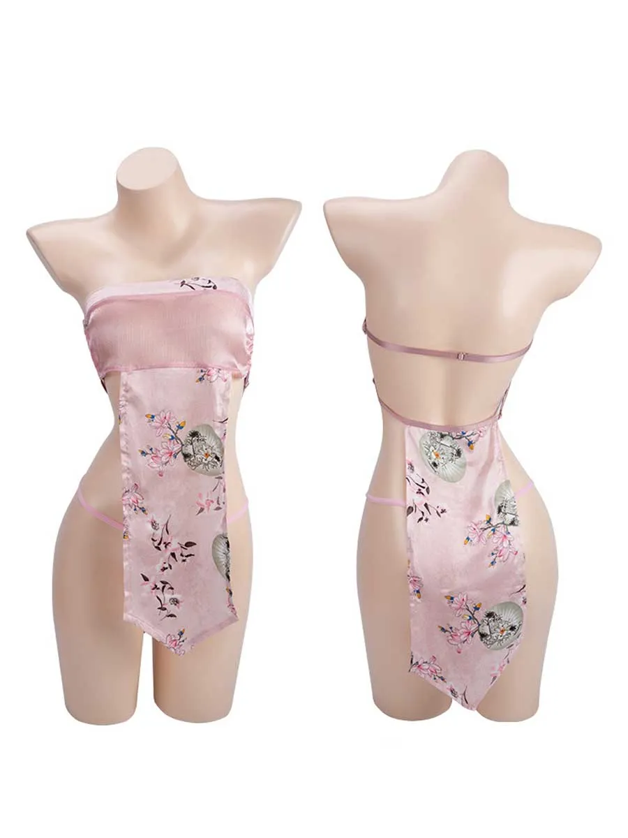 Floral Print Japanese Yukata Outfit