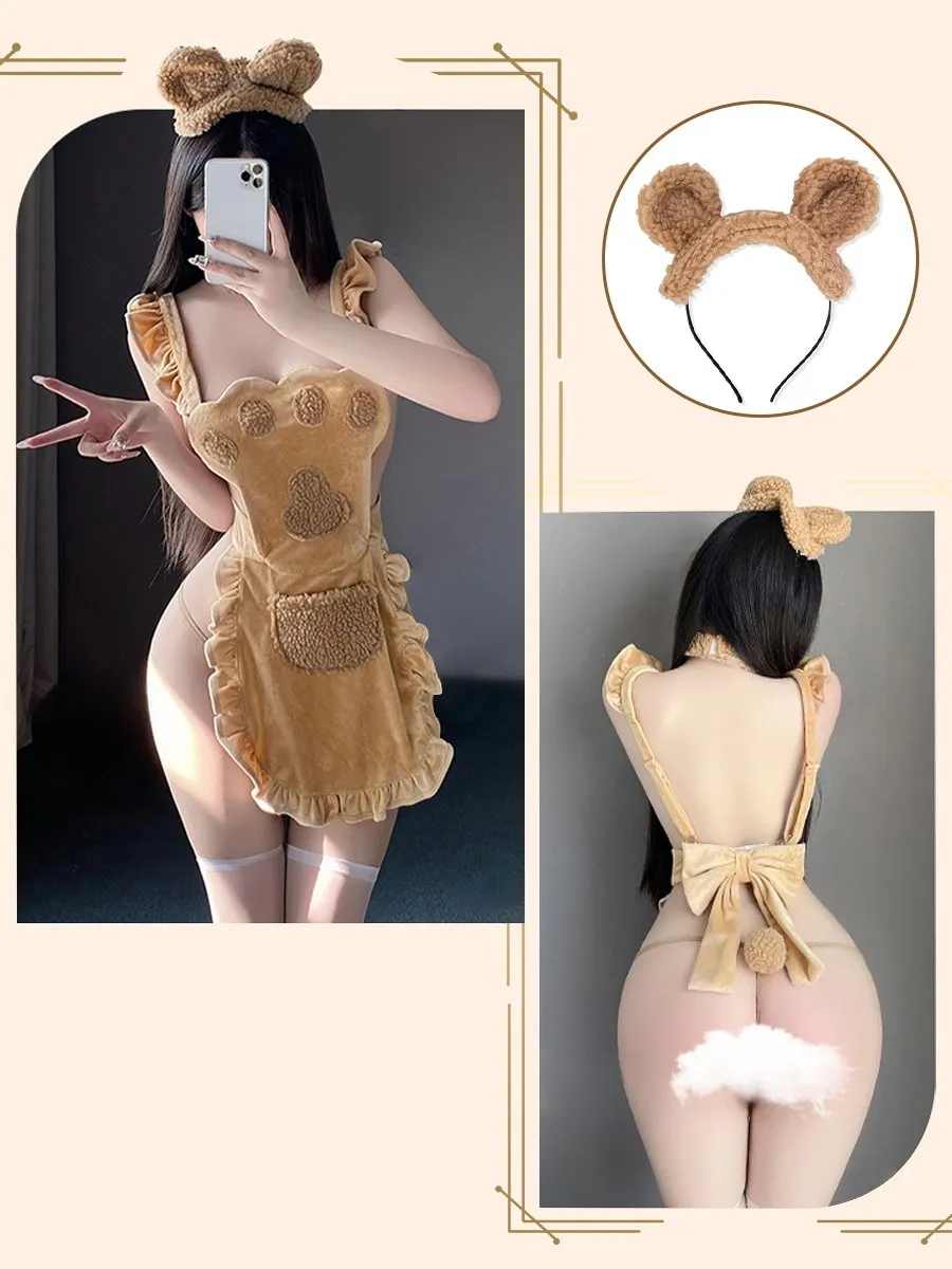 Furry Teddy Bear Maid Dress