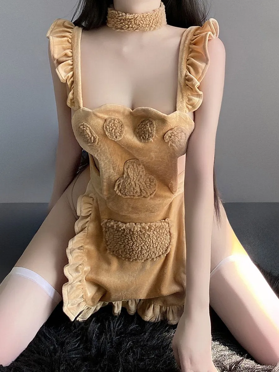 Furry Teddy Bear Maid Dress