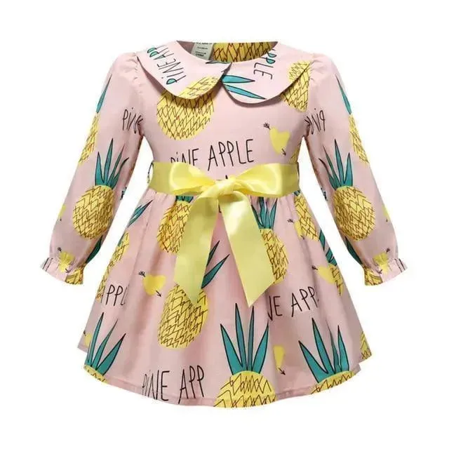 Girls Dress With A Bow. Baby Dress