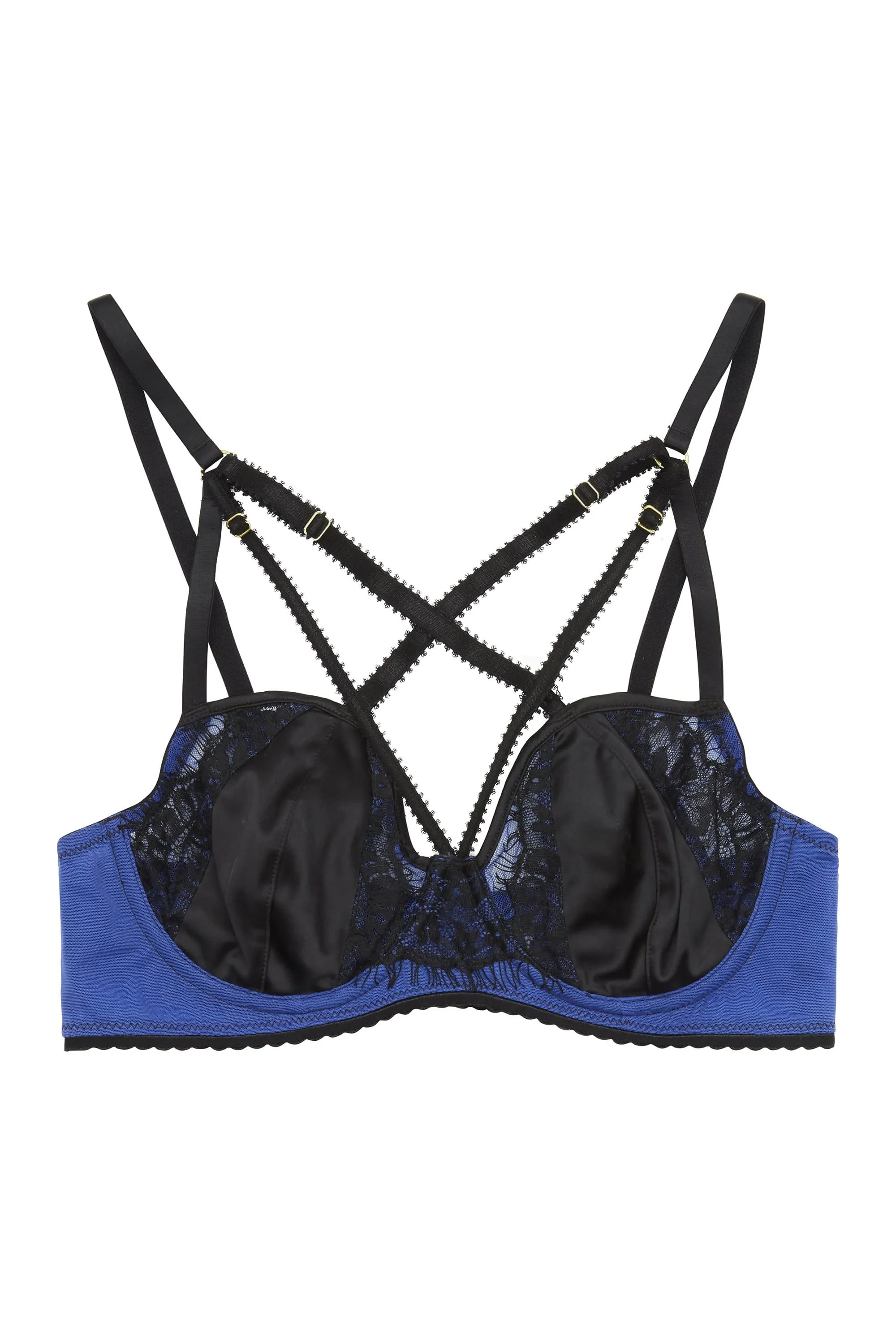 Indigo Curve Picot Plunge Bra