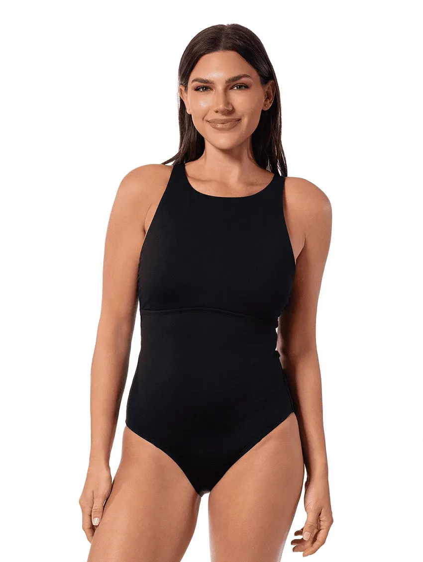 Jantzen High Line Sculpting One Piece Swimsuit