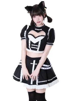 Kawaii Maid Top and Skirt Set