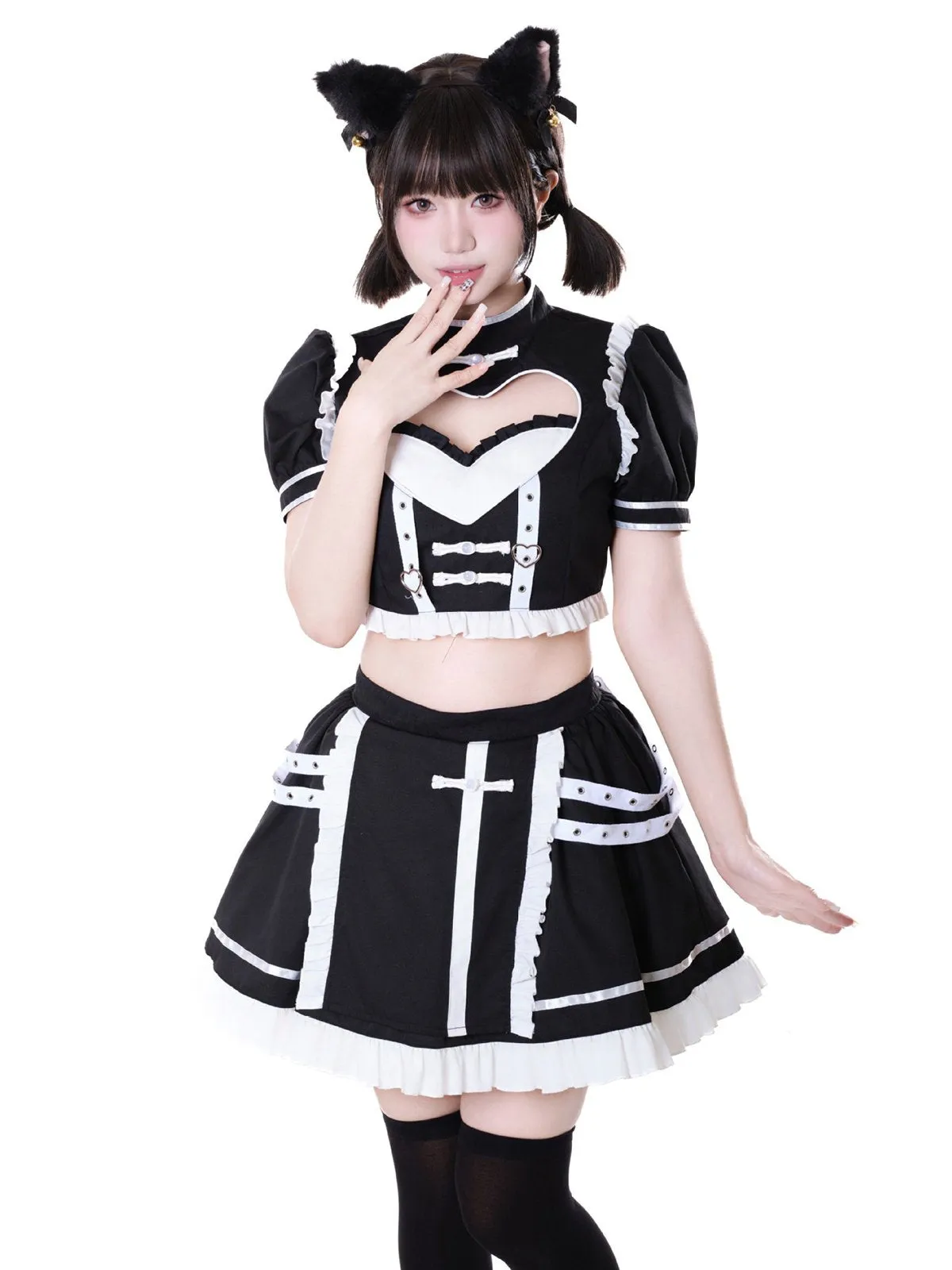 Kawaii Maid Top and Skirt Set
