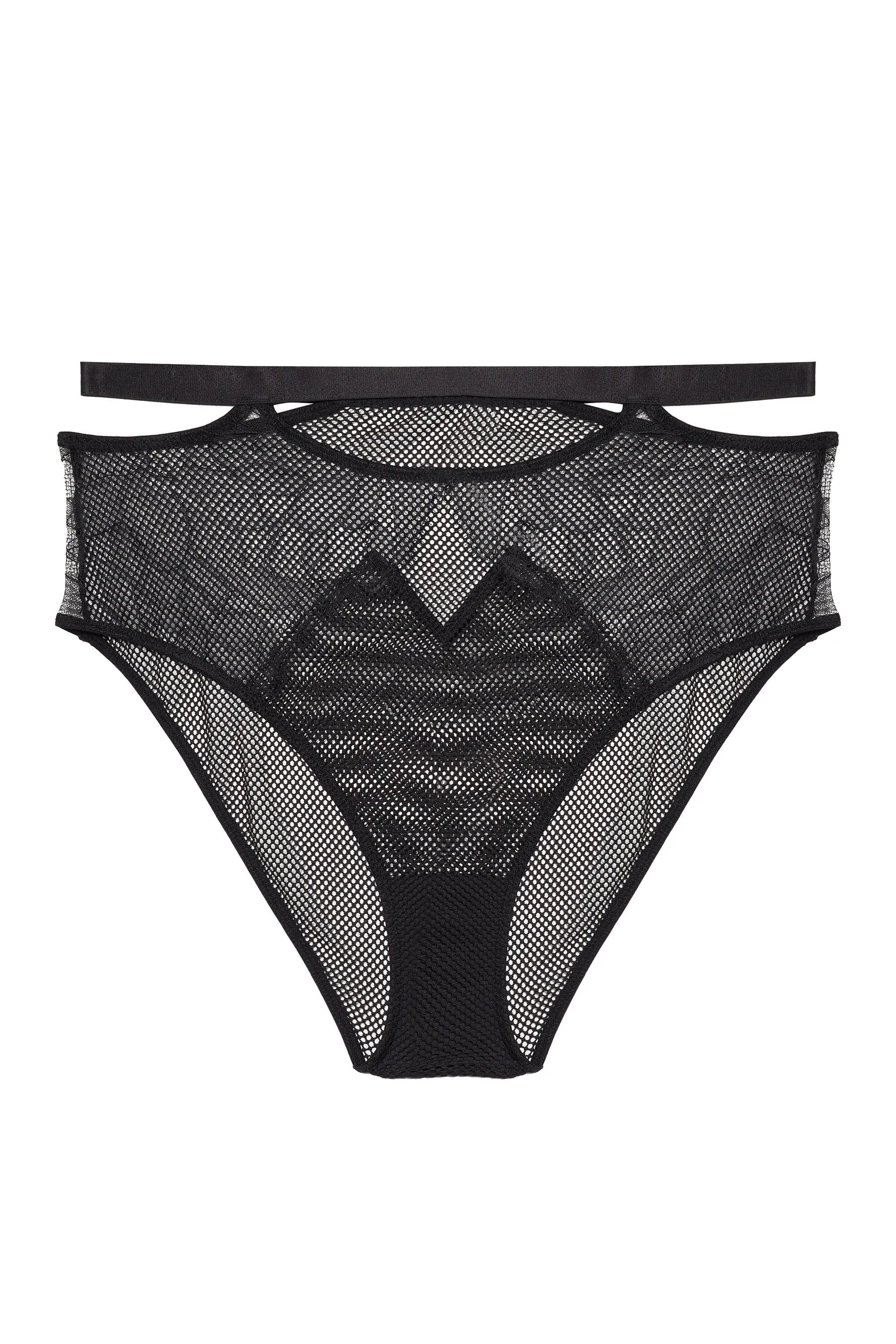 Khloe Black Floral Highwaist Brief