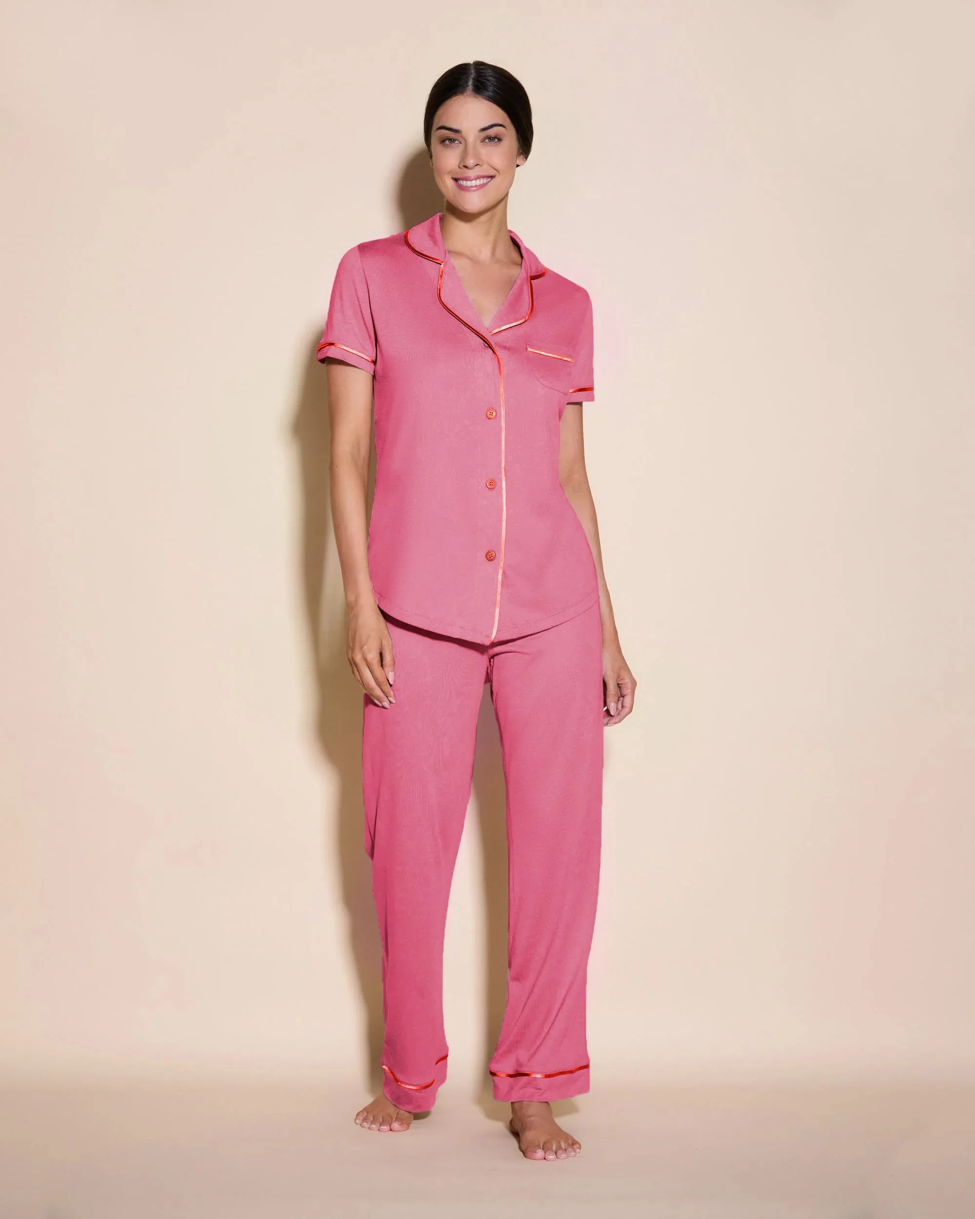 Kurzrmeliges Top & Hose Pyjama-Set