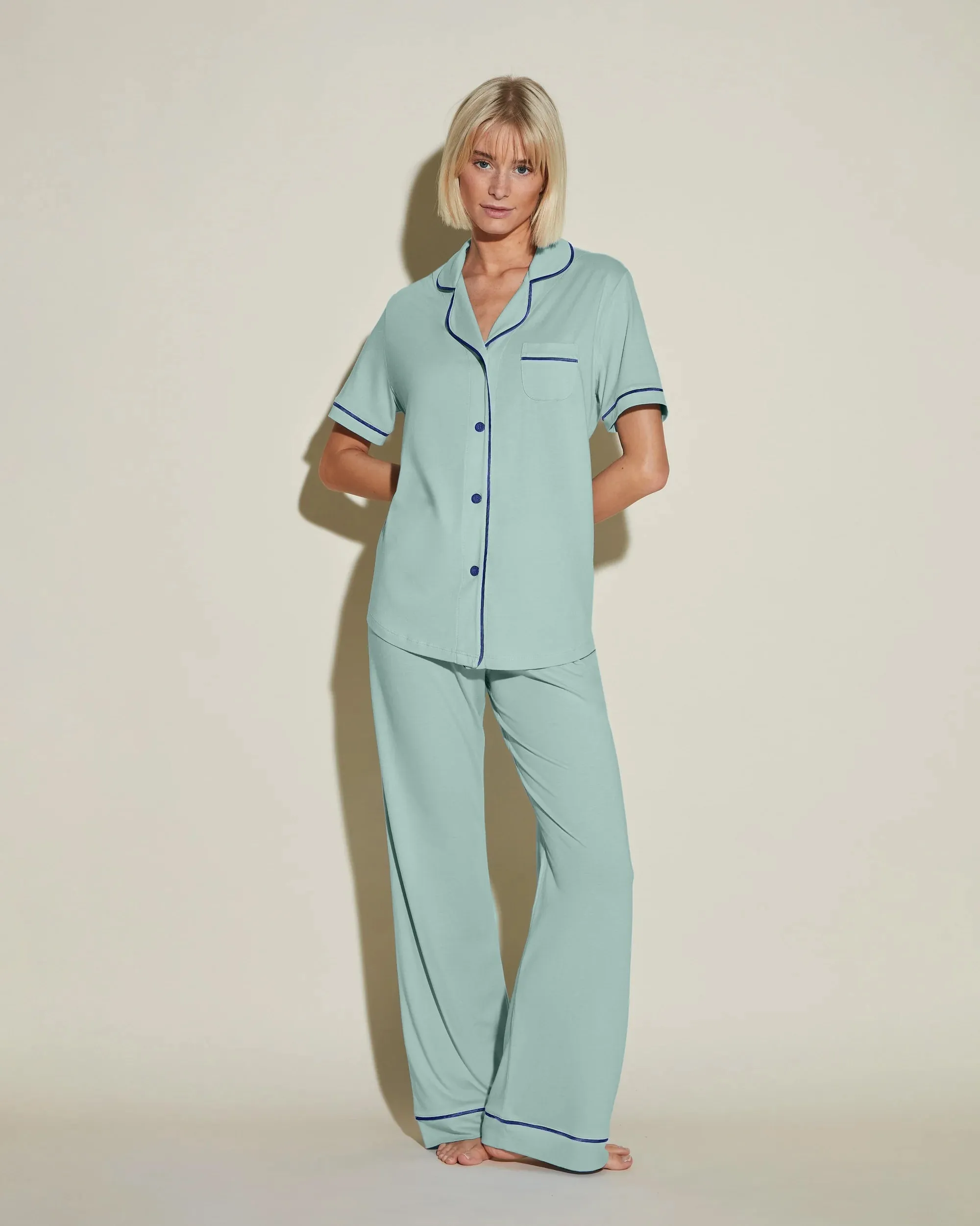 Kurzrmeliges Top & Hose Pyjama-Set