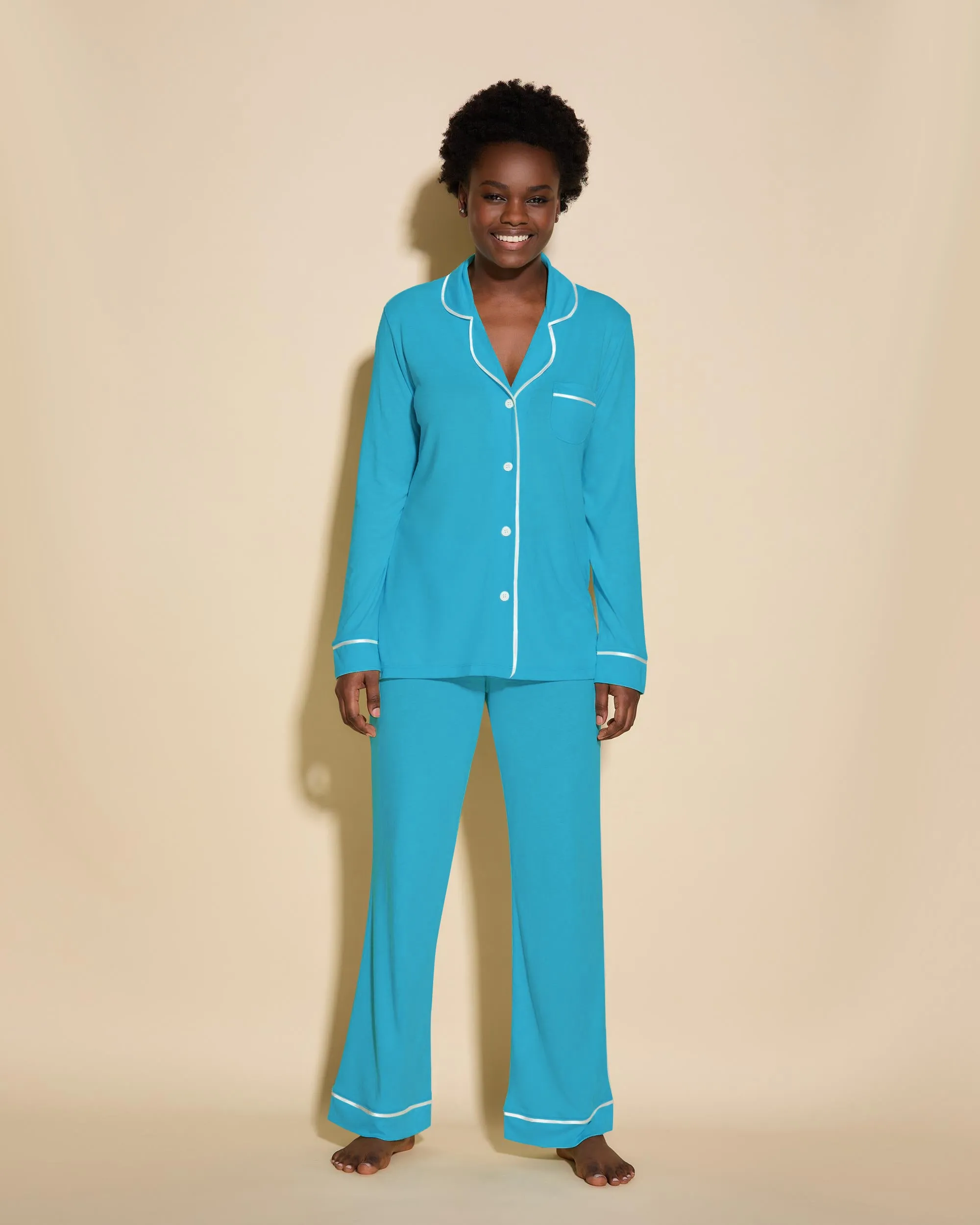 Langrmeliges Top & Boxer Pyjama-Set