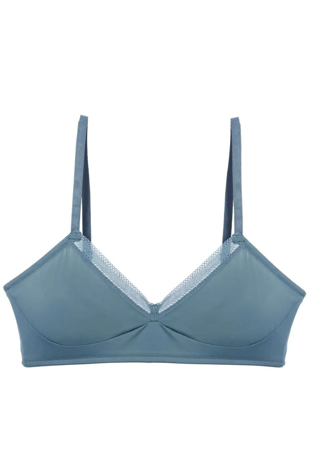 Nano Soft Cup Bralette in Blue. Size XS (UK 32B/34A)