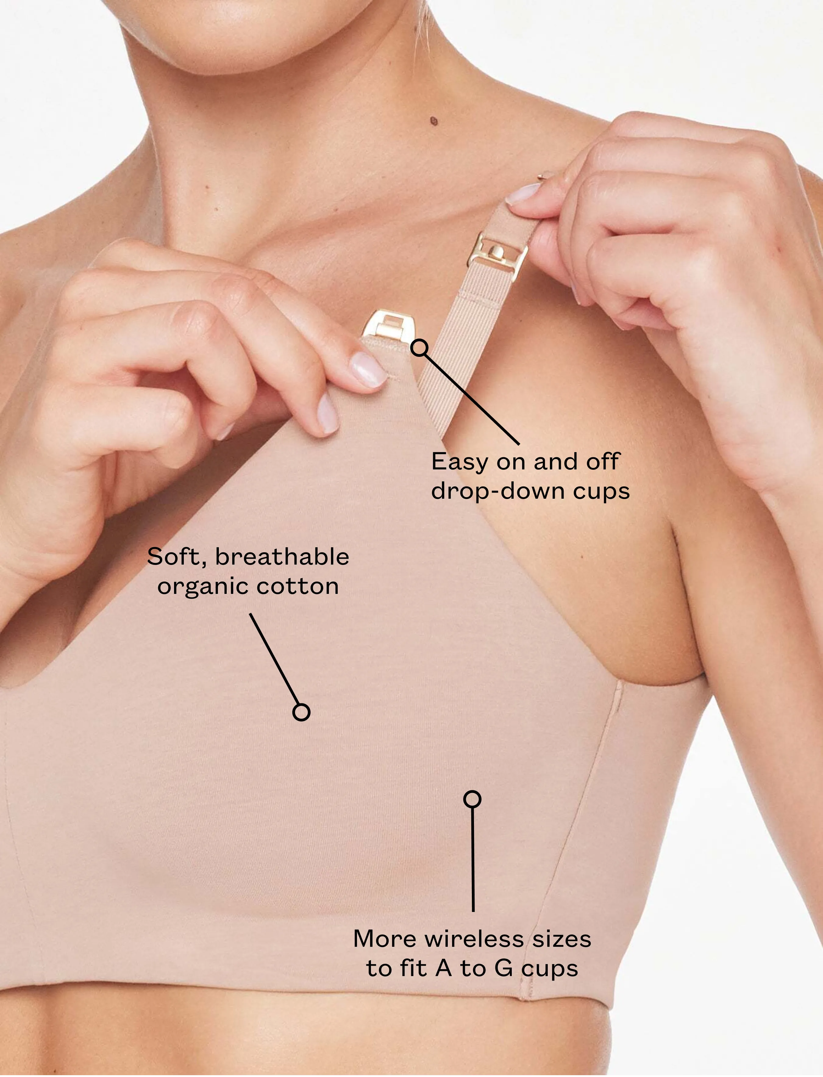Organic Cloud Cotton Wireless Nursing Bra Bundle
