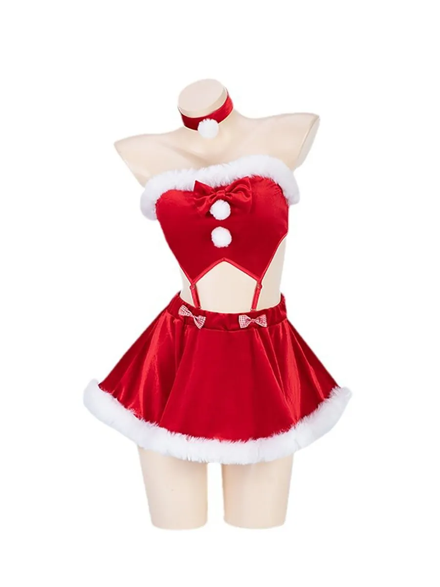 Red Velvet Xmas Skirt Set