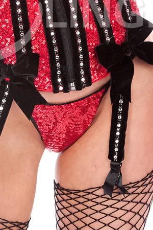 Sequined Christmas Vixen Thong