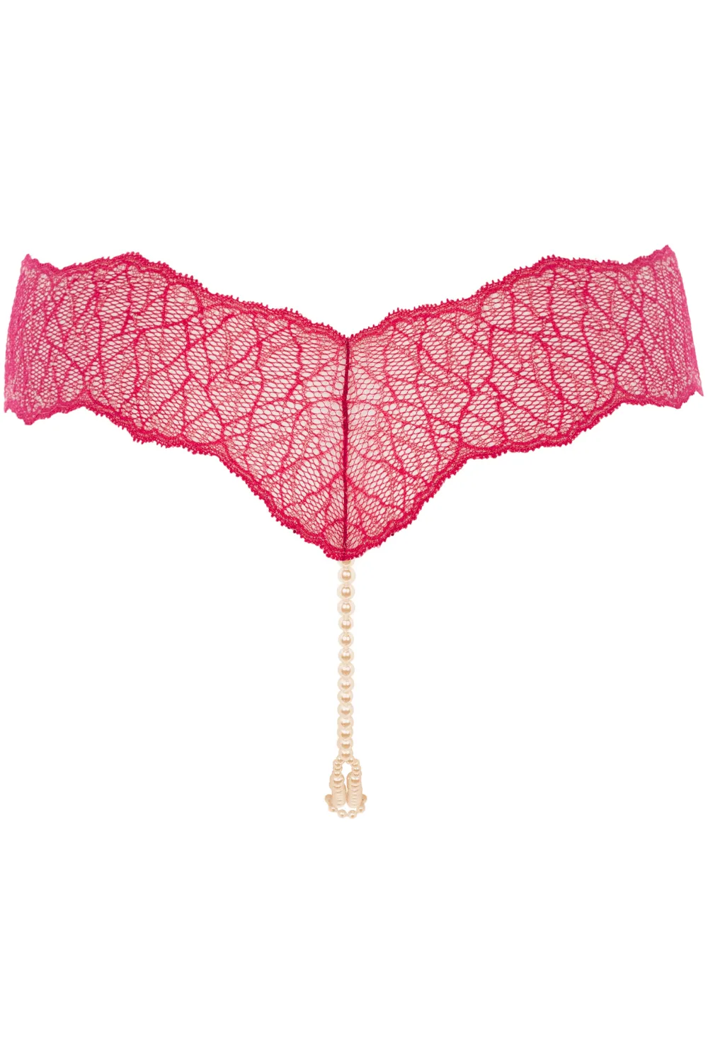Sydney Double Pearl Thong Red. Size L