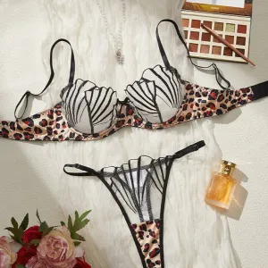 The Virgin Myth Lace Illusion Bra & Thong Set