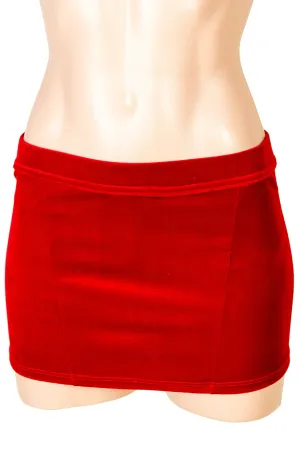 Velvet Mini Skirt