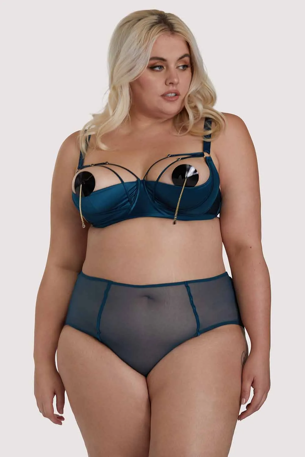 x PP Firenza Strappy Teal Bra